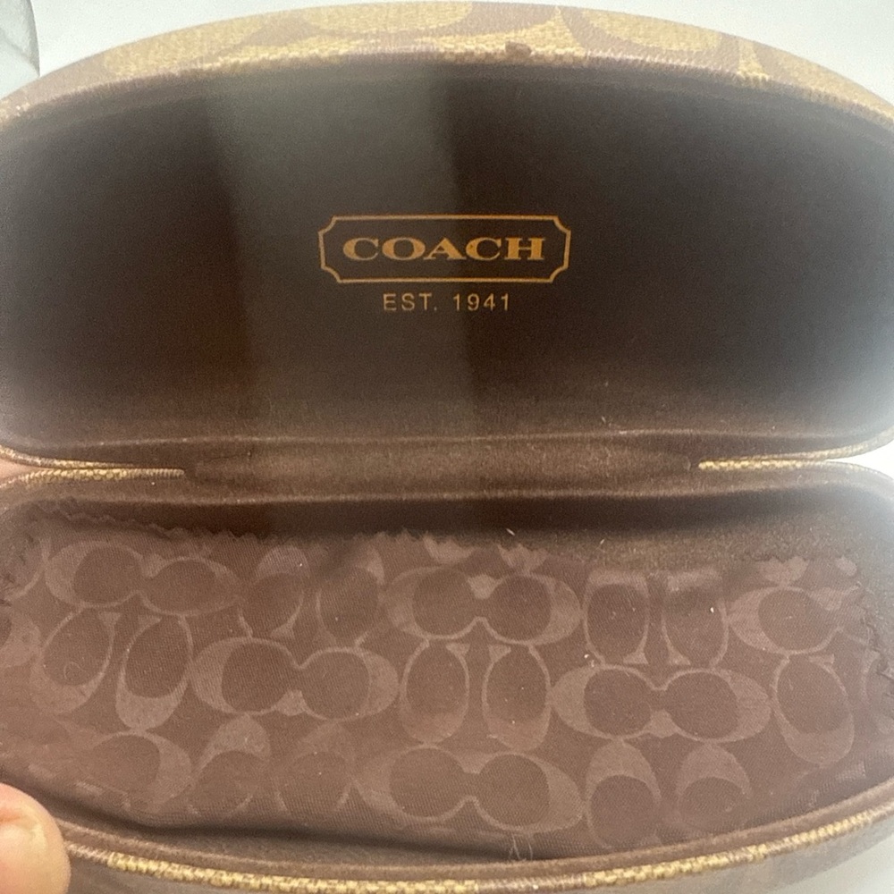 Coach Tan‎ and Brown Eyeglass Case